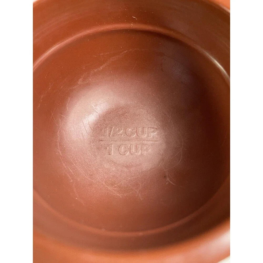 Vintage Melmac Nesting Measuring Bowls Set 5 Brown 1/8–2 Cup USA